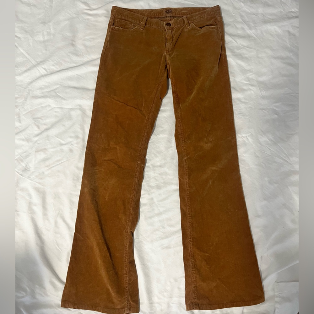 Women's Low rise Boot Cut Corduroy Pants - Brown size 28 EUC